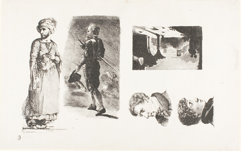 A work made of lithograph in black on white wove paper.