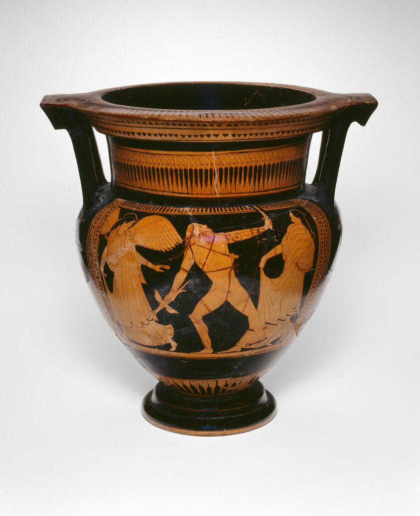 A work made of terracotta, red-figure.