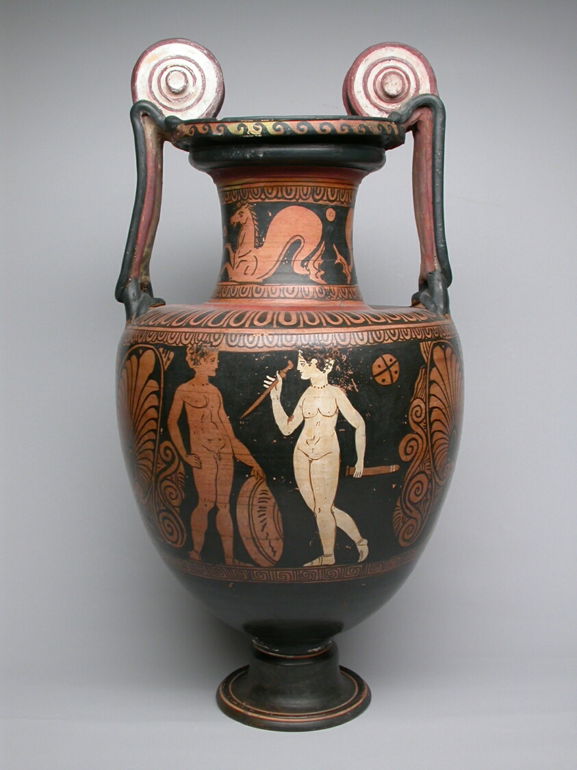 A work made of terracotta, red-figure.
