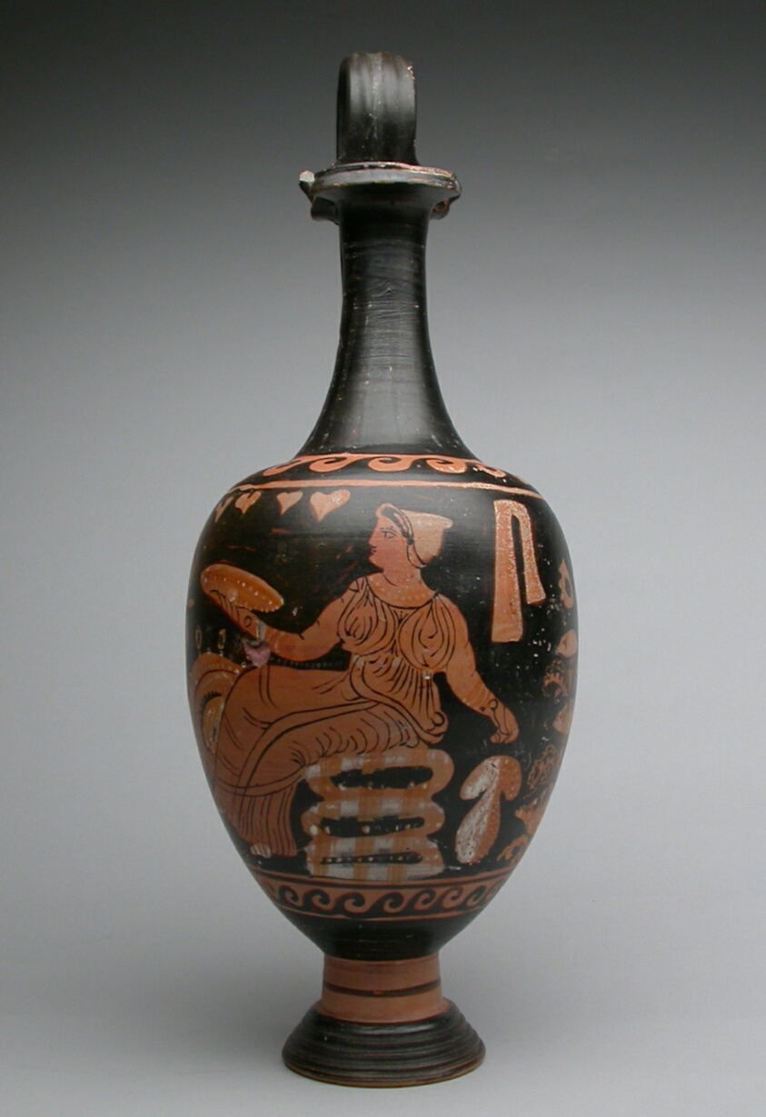 A work made of terracotta, red-figure.