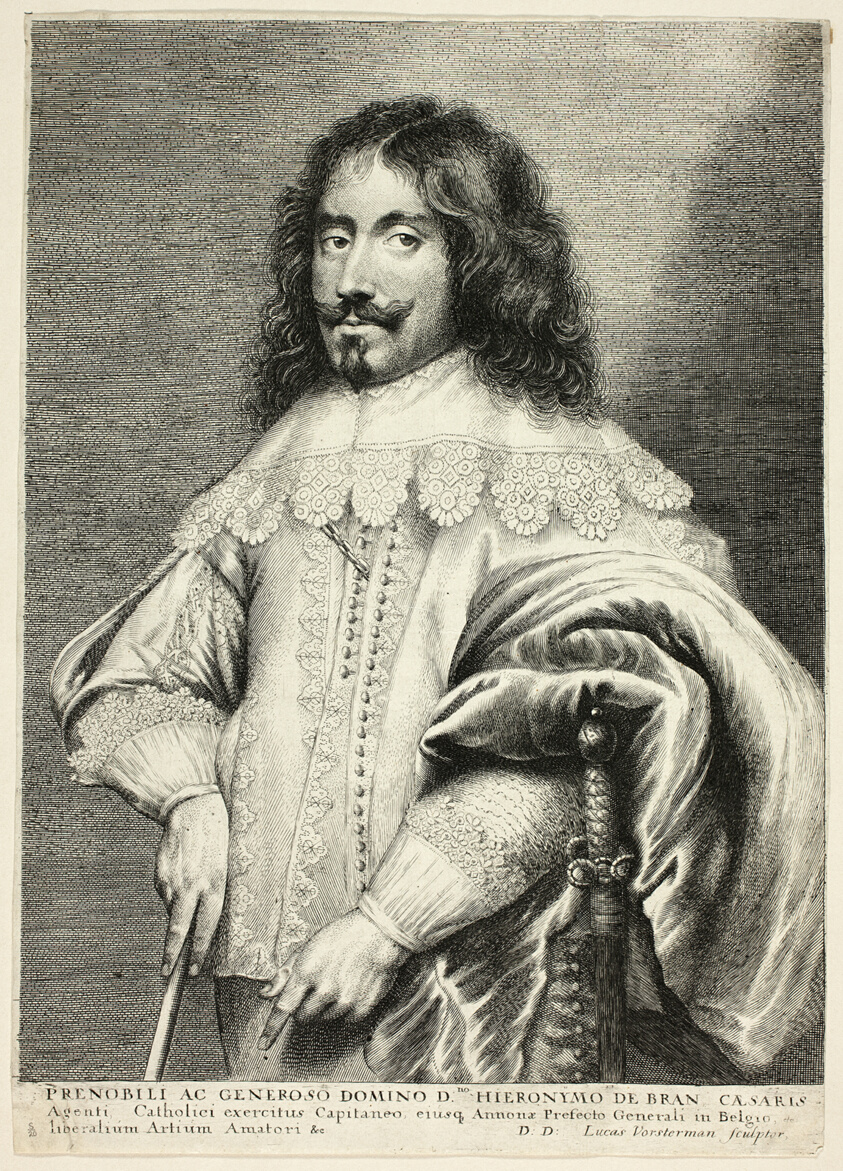 A work made of engraving in black on ivory laid paper.