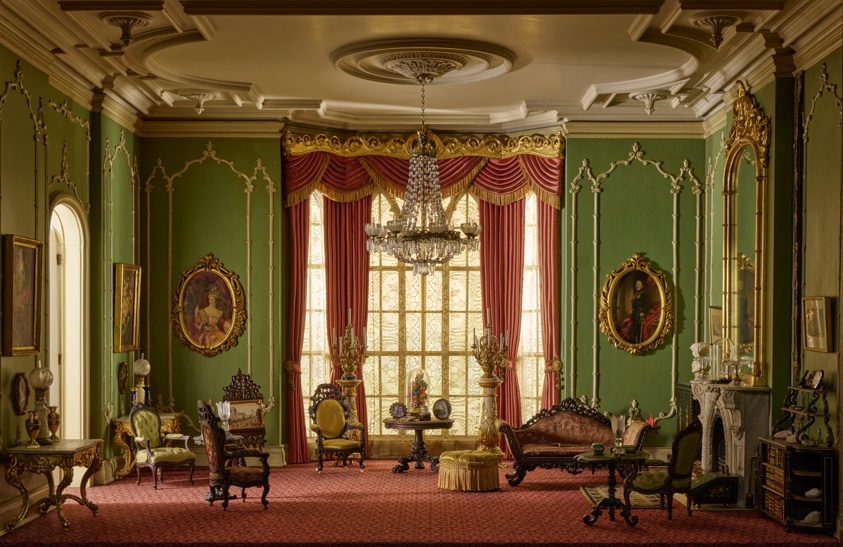 A work made of miniature room, mixed media.