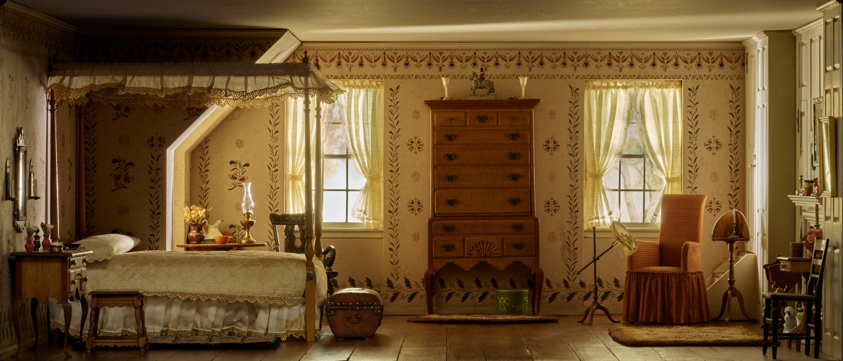 A work made of miniature room, mixed media.