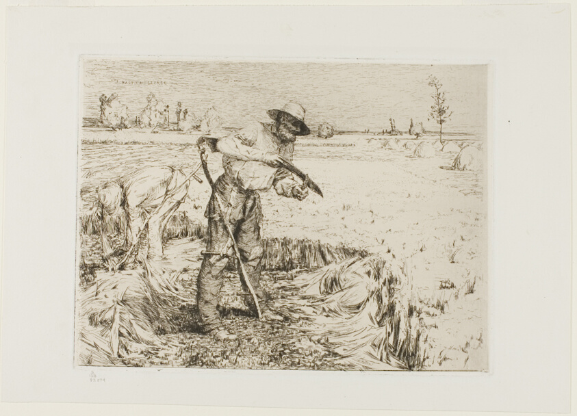 A work made of etching on ivory china paper laid down on white wove paper (china paper collé).