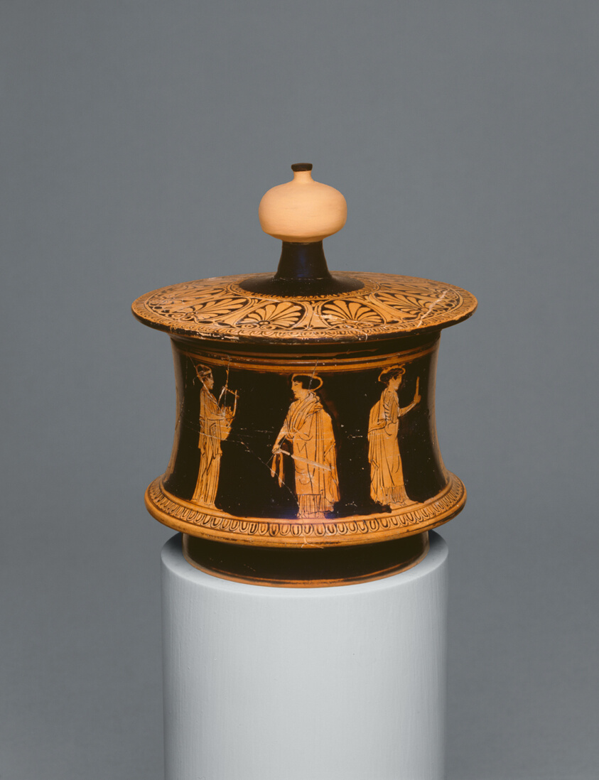 A work made of terracotta, red-figure.