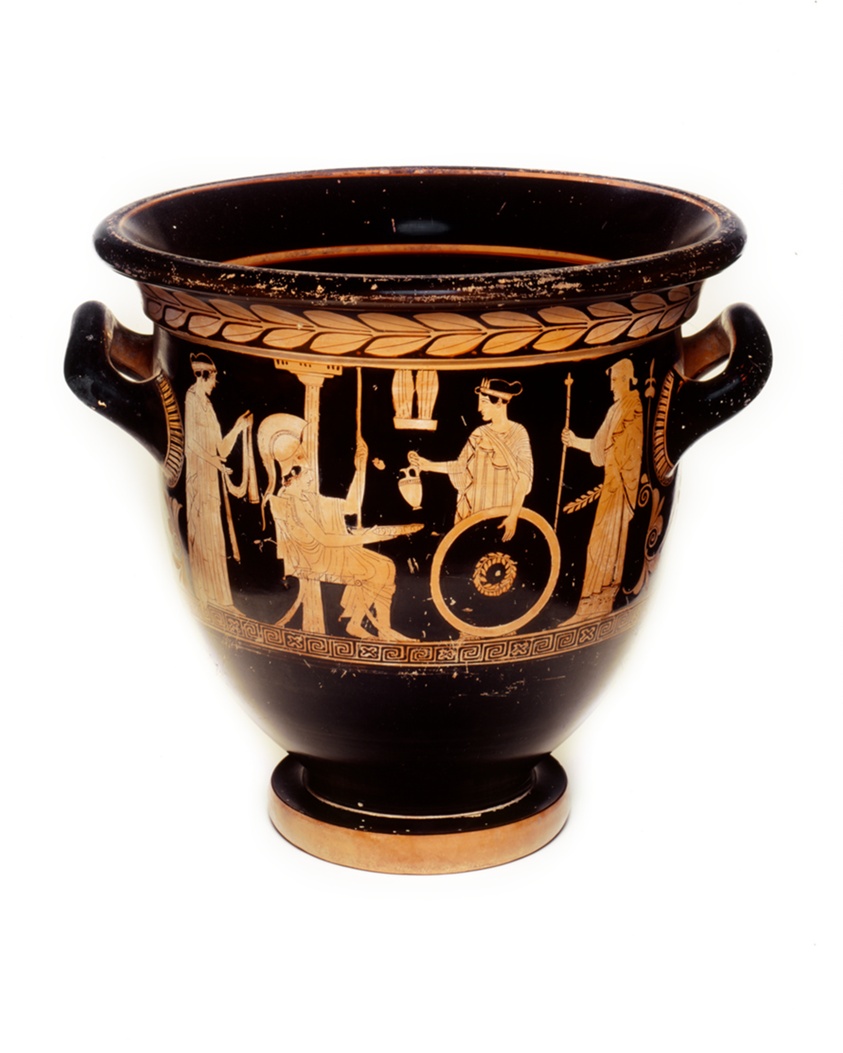 A work made of terracotta, red-figure.