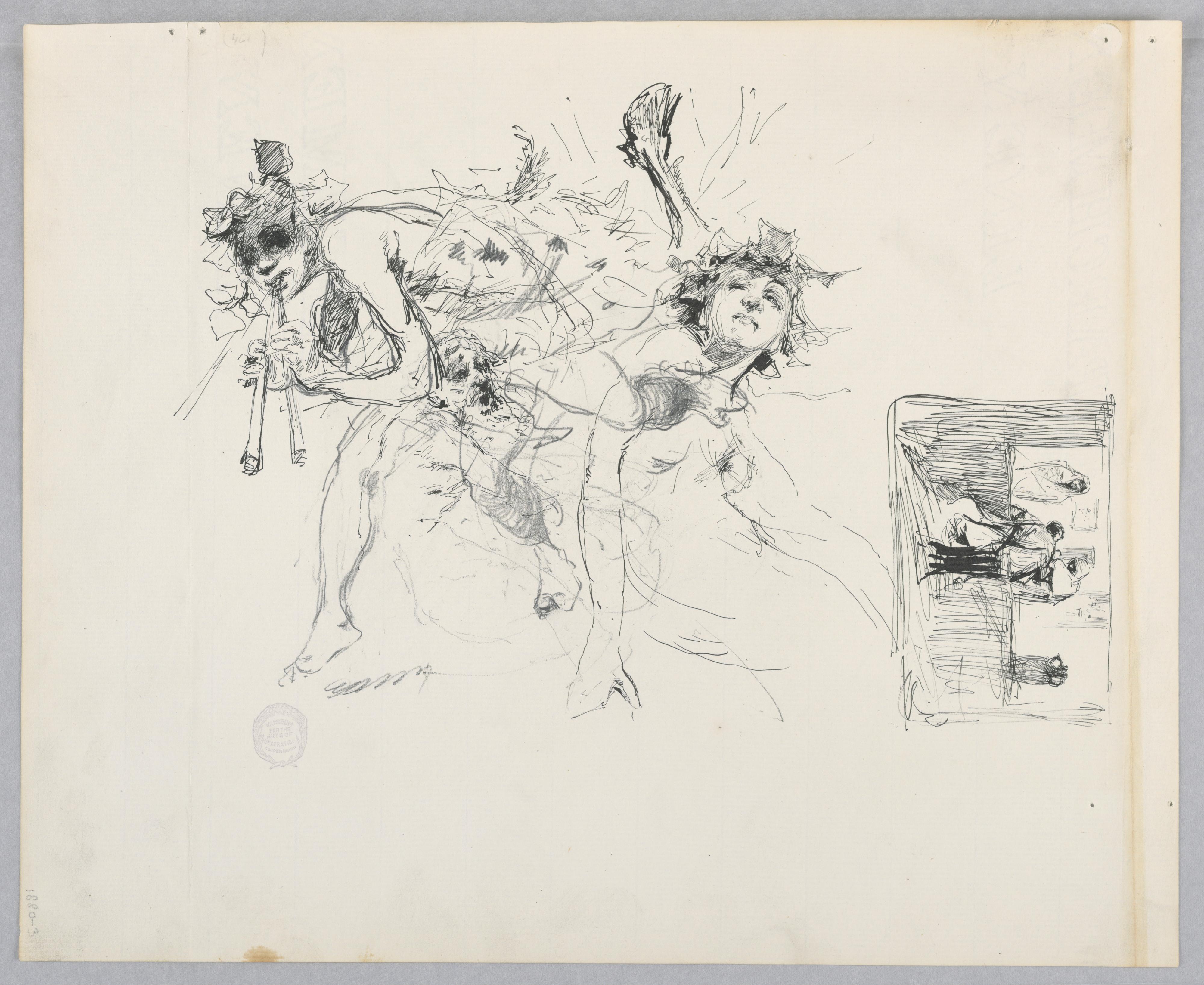 STUDY FOR A DANCING WOMAN, "MOODS TO MUSIC," MENDELSSOHN GLEE CLUB, NEW YORK, NY