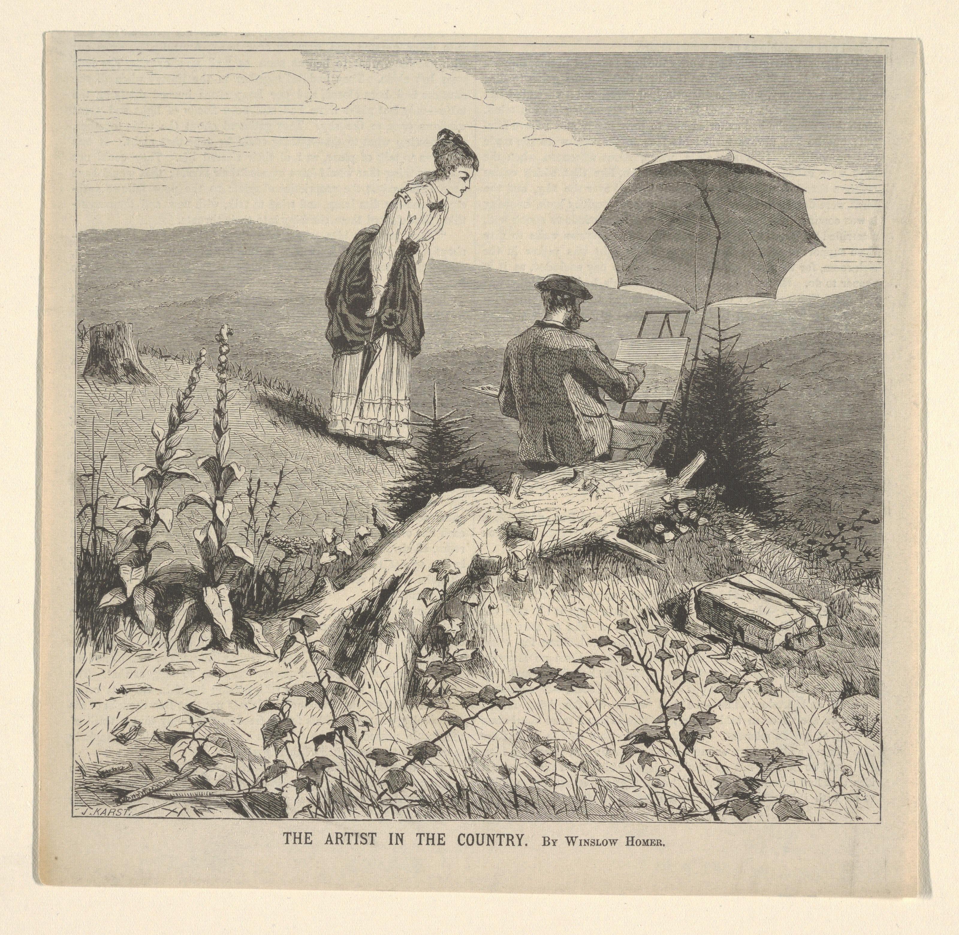 THE ARTIST IN THE COUNTRY, FROM APPLETONS' JOURNAL OF LITERATURE, SCIENCE AND ART, JUNE 19, 1869, COVER