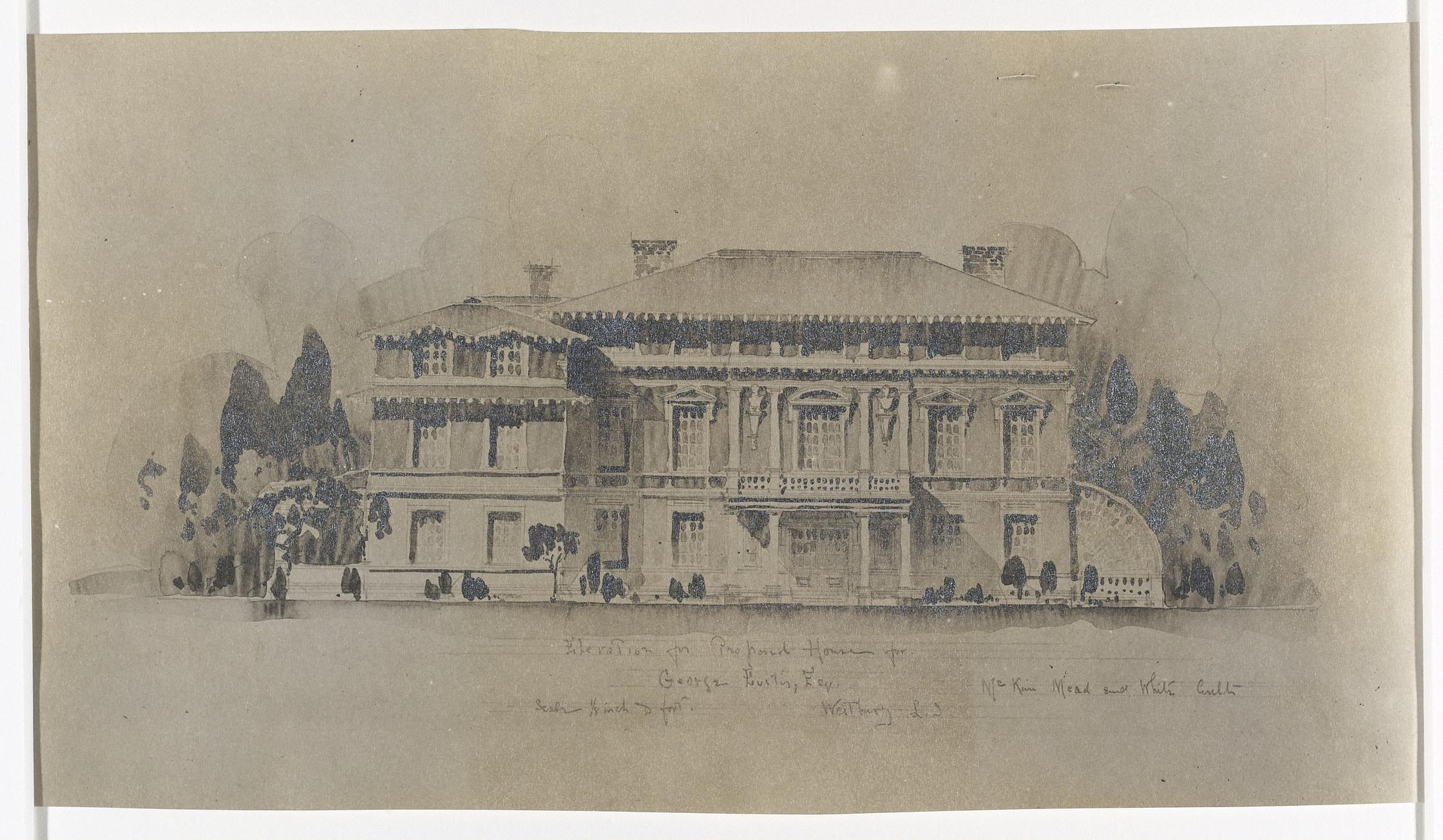 ELEVATION OF PROPOSED HOUSE FOR GEORGE EUSTIS, ESQ.