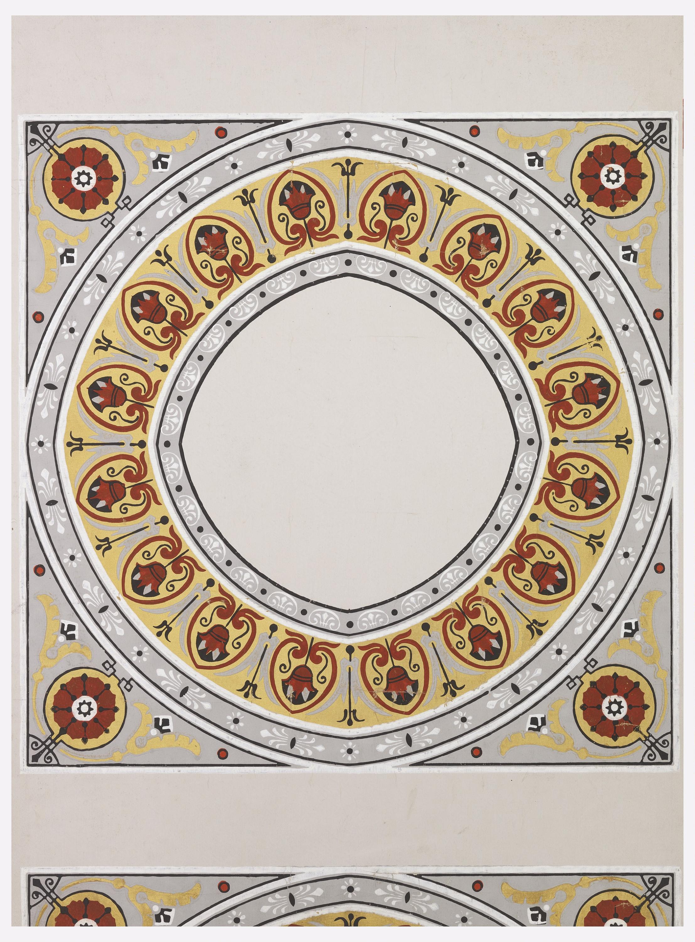 Ceiling medallion — Ceiling medallion. Machine-printed on machine made paper.