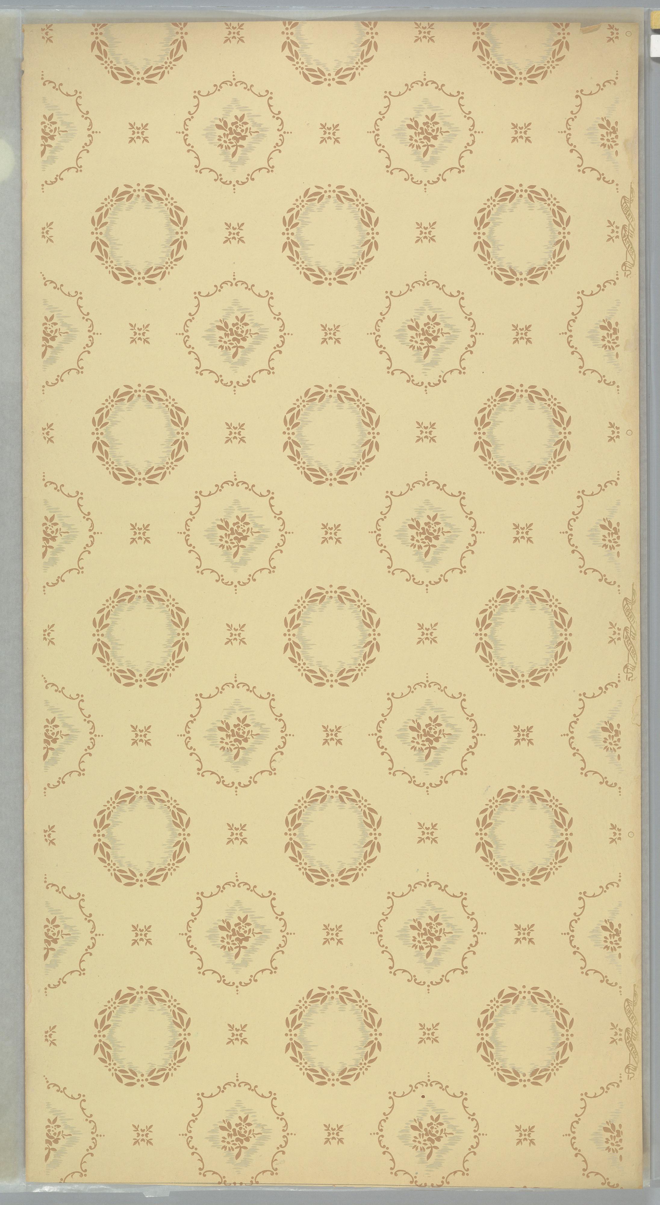 Ceiling paper — Ceiling paper by Liberty Wall Paper Company, Schuylerville, New York. Machine-printed paper.