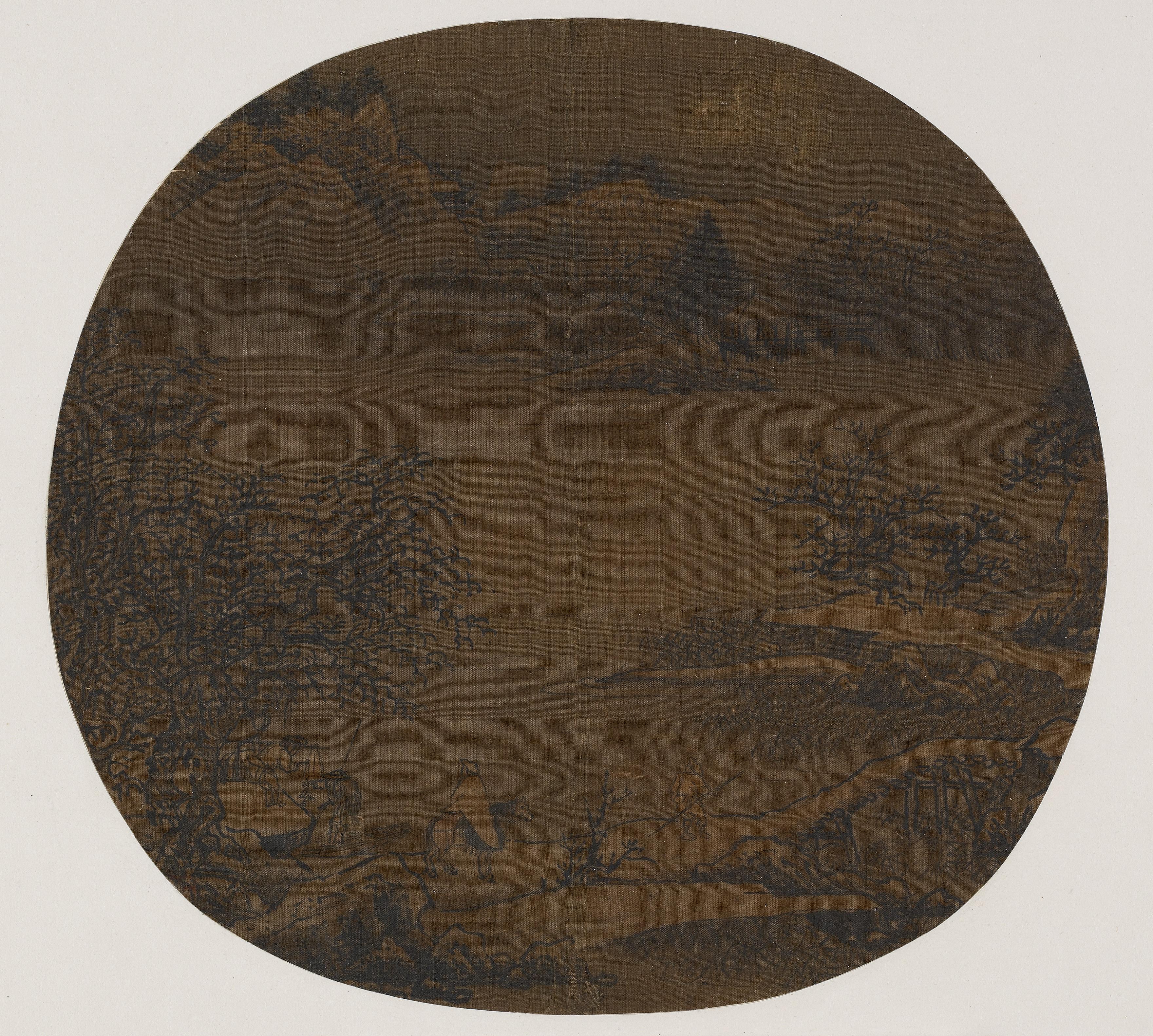 Fan (mounted as album leaf)