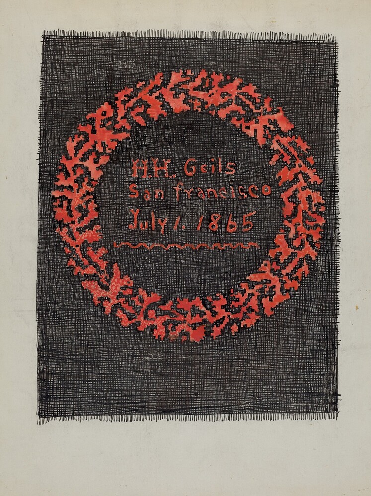 Embroideries — Index of American Design by American 20th Century. watercolor and pen and ink on paper.