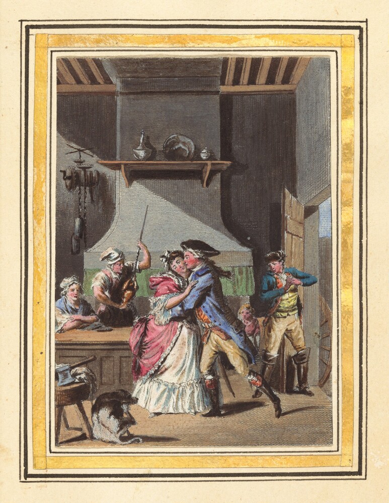 Histoire de Manon Lescaut (volume I) — Volume by Antoine-Francois Prévost (author) and Louis-Joseph Lefevre and Various Artists. 1 vol: ill: 4 preliminary drawings by Lefevre (assigned series a-d) and 4 counterproofs colored in gouache by Lefevre.