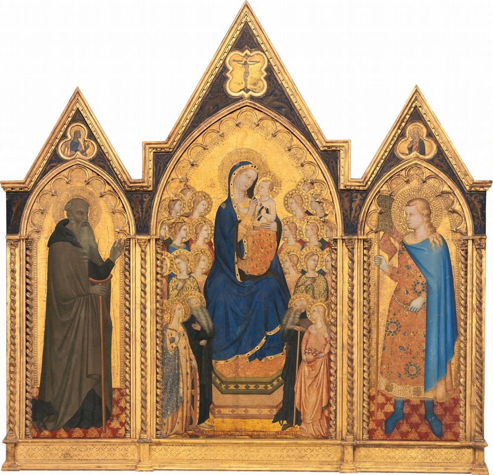 Saint Venantius [right panel] — Painting by Puccio di Simone and Allegretto Nuzi. tempera on panel.